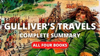 Gullivers Travels  All 4 Books  Summary in English [upl. by Asirrak]