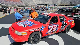 Rippin up Bristol Motor Speedway in Cleetus McFarlands Crown Vics [upl. by Neerual]