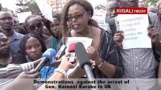 Demonstrations against the arrest of Lt Gen Karenzi Karake [upl. by Lladnarc]