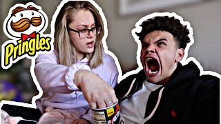 EXTREME PRINGLE PRANK ON MY GIRLFRIEND MUST WATCH [upl. by Thorstein]