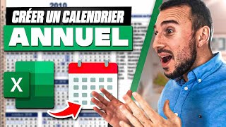 📅 EXCEL  CRÉER UN CALENDRIER ANNUEL AVEC UNE SEULE FORMULE   Fichier à télécharger [upl. by Dorinda]