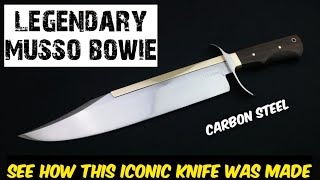 Fazendo uma faca artesanal bowie  Making a handmade bowie knife [upl. by Anilys309]