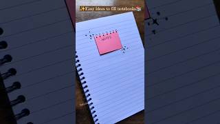 Cute ideas to fill notebooks✨📚 trending stickynotes craft schoolcrafts ytshorts art notes [upl. by Quita]