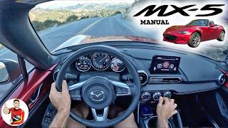 Just TRY Not to Love the 2023 Mazda MX5 Miata Manual POV Drive Review [upl. by Arikihs807]