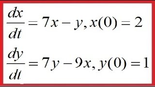 Solve simultaneous differential eqns dxdt  7xyx02 dydt7y9xy01 [upl. by Ddene]