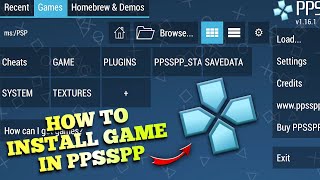 BEGINNERS TUTORIAL🔥How To Install Game In PPSSPP Emulator In Hindi  Badshah Gamer [upl. by Senhauser103]