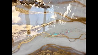 GOLDEN ILLUMINATIONS Epoxy Resin Painting Demo [upl. by Anail]