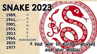 Snake chinese horoscope 2023 with complete forecast of finance love  career feng shui tips snake [upl. by Fiora868]