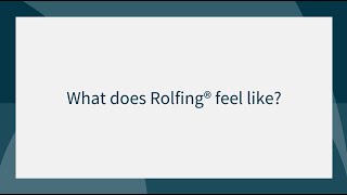 What does Rolfing® feel like  Cirsten Verleger [upl. by Nosyk]