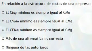 MICROECONOMÍA  Pregunta sobre la estructura de costos de la empresa [upl. by Attenwahs537]