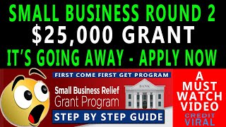 Cares Act Small Business 25000 Round 2 Relief Grant  Apply Now  Credit Viral [upl. by Itsyrk]