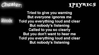 Linkin Park  Nobodys Listening Lyrics on screen HD [upl. by Hgieloj]