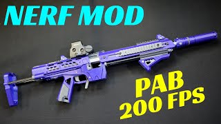 NERF MOD PAB Build and Overview Tactical 3D Printed Nerf Rifle [upl. by Mcginnis]