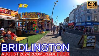 Bridlington August 2024 Promenade walking tour 4K asmr [upl. by Zielsdorf]