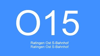 Video Linie O15  Ratingen Ost SBahnhof  Ratingen Ost SBahnhof  2021 [upl. by Reisinger]