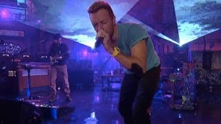 Coldplay  Every Teardrop Is A Waterfall Live on Letterman [upl. by Ytirev]