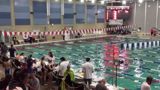 Grant Gallaghers 100 Breaststroke Final 1st place finish [upl. by Animsay]