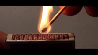 Lighting Safety Match Slow Motion 1080p [upl. by Ybur]