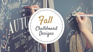 DIY FALL CHALK BOARD SIGNS FALL HOME DECOR  HAND LETTERING TOUR [upl. by Hasin]