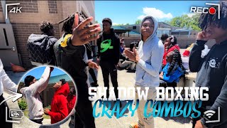 Shadow Boxing At School🤣CRAZY COMBOS [upl. by Ittocs]