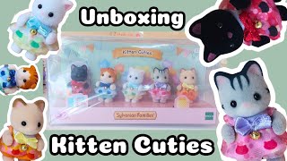 Sylvanian Families Kitten Cuties Unboxing Calico Critters [upl. by Oaht]