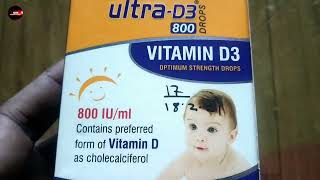 Ultra D3 800 IU drops vitamin D drops Ultra D3 800 IU drops use side effect Dosage in hindi [upl. by Noyk]