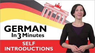 Learn German  German in Three Minutes  How to Introduce Yourself in German [upl. by Eybbob]