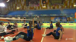 Europei femminili di sitting volley Highlights finale 3°4 posto UcrainaGermania [upl. by Chan]