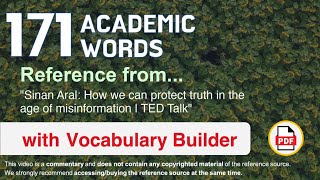 171 Academic Words Ref from quotHow we can protect truth in the age of misinformation  TED Talkquot [upl. by Asselam]