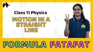 Motion in a Straight Line Class 11 Physics Formulas Sheet  Revision List CBSE NCERT [upl. by Ateekan]