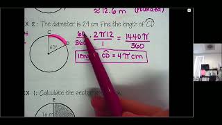 106 Circles Arc Length amp Sector Area Notes [upl. by Lette]