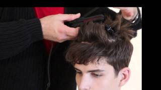 How to Get a Quiff in Mens Hair with the WAM mini straightening Iron Mens Quiff Hair Tutorial [upl. by Lewej]