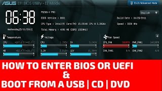 How to Enter BIOS or UEFI and Boot from a Flash Drive or a CD DVD [upl. by Conte]