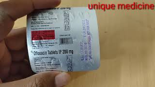 Ofloxacin 200mg tablet review in hindi  Dose  Side Effects  Uses  unique medicine [upl. by Maxia549]