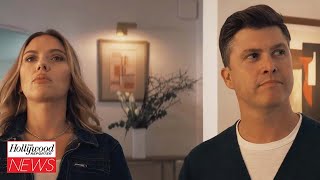 Scarlett Johansson amp Colin Jost Star In Amazon’s Alexa Super Bowl Commercial  THR News [upl. by Elaweda294]