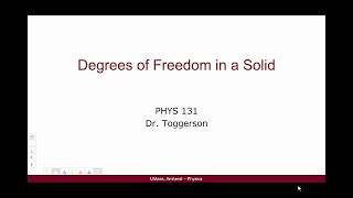 Degrees of Freedom in a Solid [upl. by Sharla854]