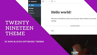 Why Twenty Nineteen Theme WordPress 2019 Theme is WP BlockOptimized Theme [upl. by Anthia724]