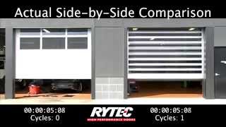 Real World Comparison Rytec Spiral® FV HighSpeed Door vs Conventional Garage Door [upl. by Dwinnell]