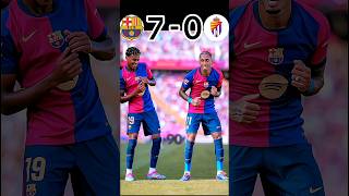 FC Barcelona 7  0 Real Valladolid CF  Laliga Highlights 202425football youtube shorts [upl. by Greenburg341]