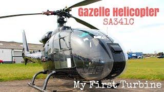 Gazelle Helicopter SA341C  First Time Flying a Turbine [upl. by Tingley]