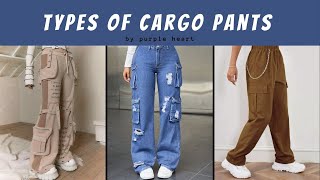 Types of cargo pants  Trendy fashion  how to style cargo pants with crop top  Trousers [upl. by Damalas834]