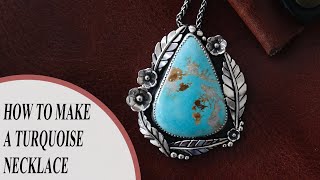 How To Make A Turquoise Pendant  Silversmithing Tutorials [upl. by Richy]