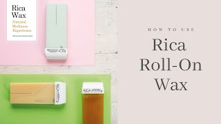 How to apply Rica RollOn Wax  Rica Wax Italy [upl. by Iddet]