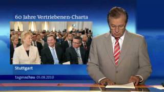 60 Jahre Charta der deutschen Heimatvertriebenen ARDTagesschau 05082010 [upl. by Womack]