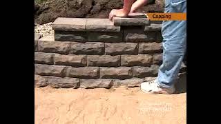 How to Cap a Small Retaining Wall StepbyStep Instructions [upl. by Ainahtan]