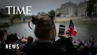 What it Looks Like to Have a Seat Along the Seine for the 2024 Paris Olympics Opening Ceremonies [upl. by Reppep]