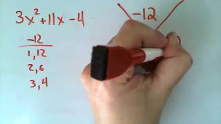 You can use the X Method to Factor Quadratics whether or not the squared term has a coefficient [upl. by Almira]