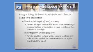 Biba Integrity Model [upl. by Pomfrey]