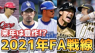 【FA戦線2021】来年は豊作！？2021年にFA取得する選手まとめてみた！ [upl. by Courtund]