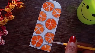 orange 🍊 Bookmark Painting Idea For Beginners easy Painting idea😱 artideas acrylicpainting [upl. by Nailij]